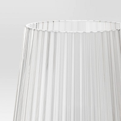 16.9oz Ribbed Stemmed Cassin Wine Glass - Threshold