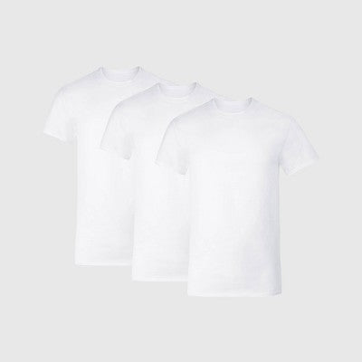 Hanes Men's Cotton Stretch Crewneck Shirt - White S