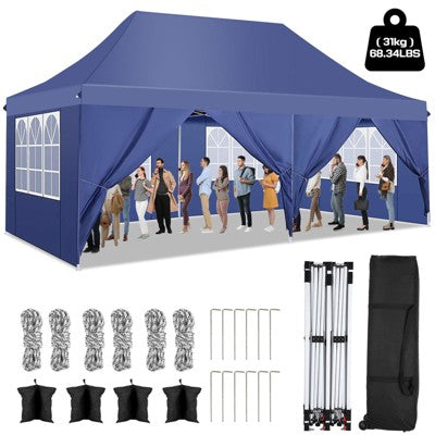 Cobizi 10x20ft Pop Up Canopy Tent with 6 Removable Sidewalls (LOCAL PICKUP ONLY)
