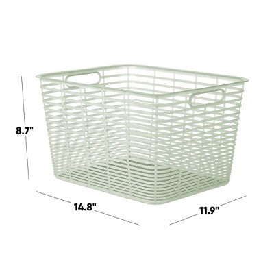 Aria Jelly Decorative Basket Large Green - Brightroom
