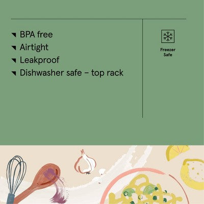 3c Meal Prep Food Storage Container Blue - Figmint