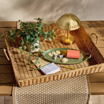 Portable Table Lamp Brass (Includes LED Light Bulb) - Hearth & Hand with Magnolia