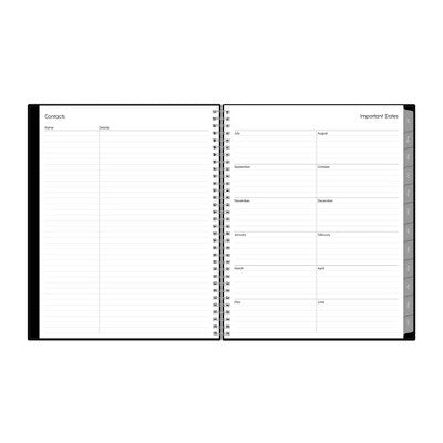 Blue Sky 2024-25 Weekly/Monthly Planner 11"x8.5" Wirebound Black