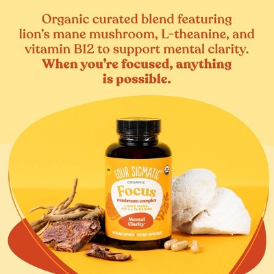 Four Sigmatic Focus Organic Mushroom Vitamin Capsules - 90ct