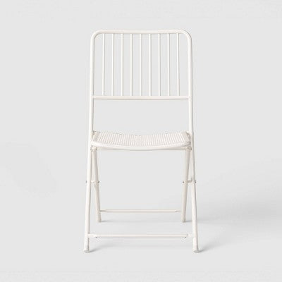 Wire Back Outdoor Patio Chair Cream - Room Essentials (LOCAL PICKUP ONLY)