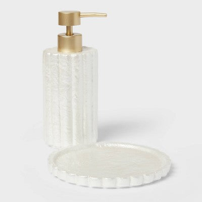 Fluted Capiz Soap Pump - Threshold