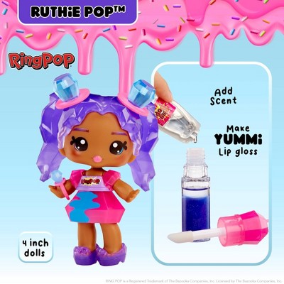 Yummiland x Licensed Sweets Lip Gloss Doll: Ring Pop Includes DIY Lip Gloss + Removable Keychain