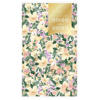 Blue Sky Day Designer 2026-2027 Monthly Planning Calendar 3.625"x6.125" Marjorie Floral Clear