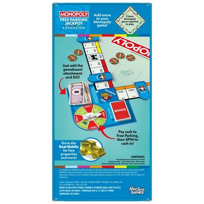 Monopoly Free Parking Jackpot Board Game