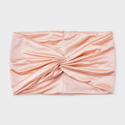 Twisted Headwrap - A New Day Peach Orange: Solid Recycled Polyester & Spandex, Hair Styling, All Hair Types