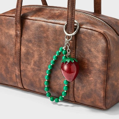 Glitter Strawberry Beaded Bag Charm - Wild Fable Multi