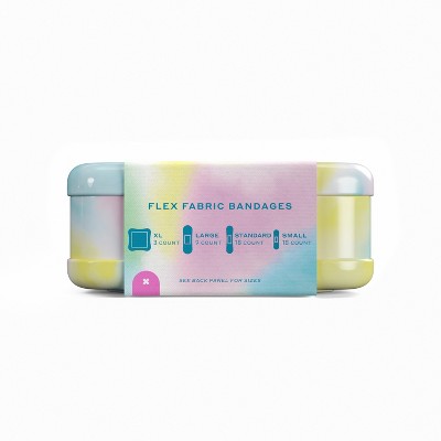 Welly Kid's Flex Fabric Bandages - Colorwash Tie Dye - 48ct