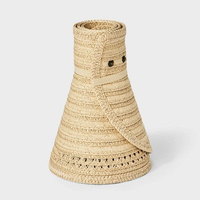 Packable Straw Essential Visor Hat - Shade & Shore Off-White: UPF 50+, Midweight, Woven Sun Protection