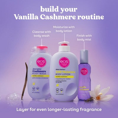 eos Mini Body Wash - Travel Size - Vanilla Cashmere - 2.5 fl oz: Basic Cleansing, Whole Body, Bottle, Liquid