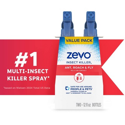Zevo Ant, Roach, Fly Multi-Insect Trigger Spray - 12 fl oz/2ct