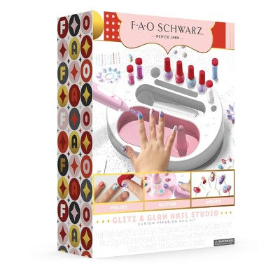 FAO Schwarz Glitz & Glam Nail Studio Custom Press-On Nail Kit