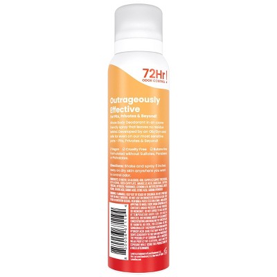 Lume Whole Body Women's Invisible Spray Deodorant - Clean Tangerine Scent - Aluminum-Free 3.6oz