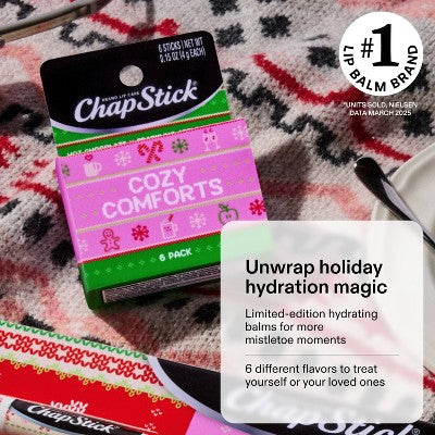 Chapstick Holiday Lip Balm Cozy Comforts - 0.15oz/6ct