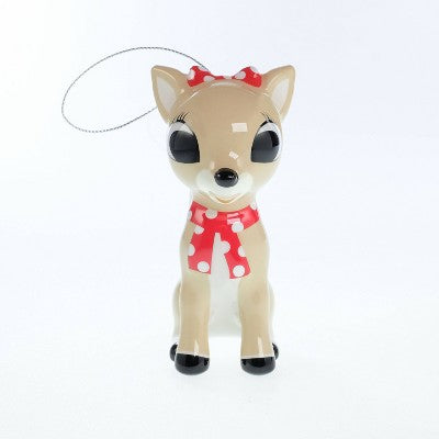 Rudolph the Red-Nosed Reindeer Clarice Decoupage Christmas Tree Ornament