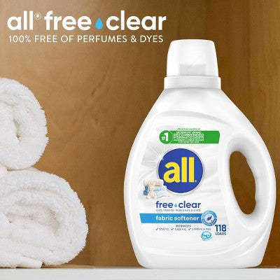 All Free Clear Liquid Fabric Softener - 80 fl oz
