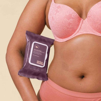 Niches & Nooks Intimate pH Balanced Refreshing Flushable Feminine Wipes - Soft Clementine - 45ct