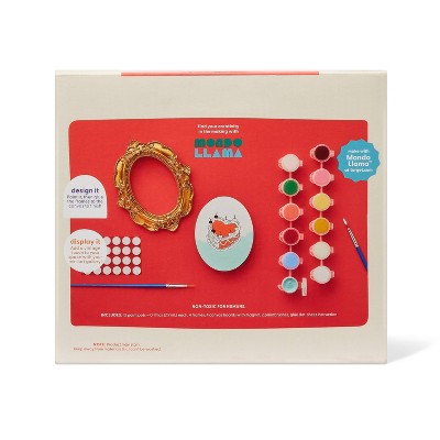 4ct Mini Paint by Number Fridge Gallery Craft Kit - Mondo Llama