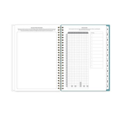 Blue Sky 5.875"x8.625" 2025-2026 Weekly/Monthly Wirebound Planner Clear Cover Tinned Light Multi