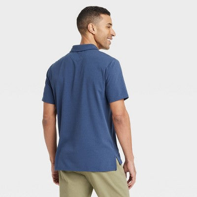 Men's Comfort Wear Polo Shirt - Goodfellow & Co Navy Blue L