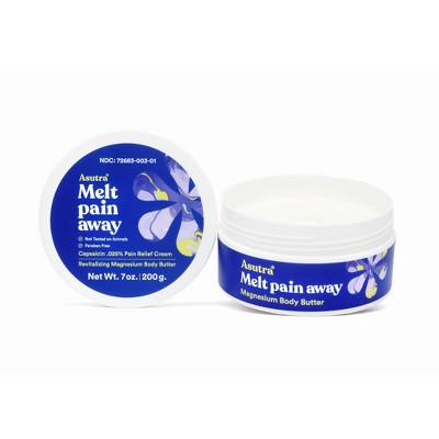 Asutra Melt Pain Away Natural Pain Relief Magnesium Capsaicin Body Butter - 7oz