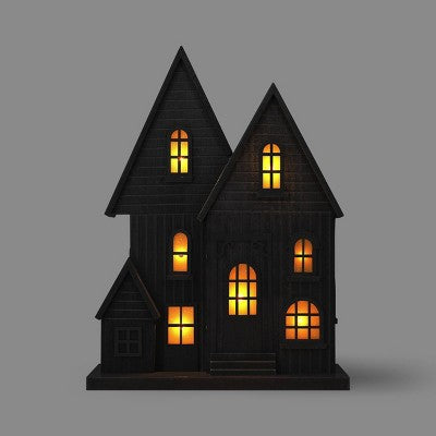 Large Wooden Halloween Haunted House - Threshold