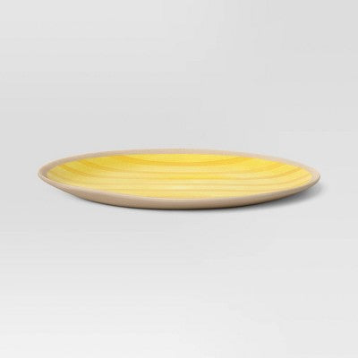 Coastal 8.5" Melamine Plastic Layering Salad Plate Yellow Striped - Threshold