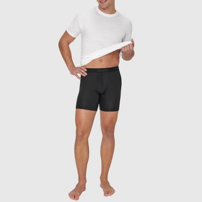 Hanes Originals Premium Men's Super Stretch Boxer Briefs 3pk - Gray/Red/Black M: Tagless, Moisture Wicking, Quick Dry