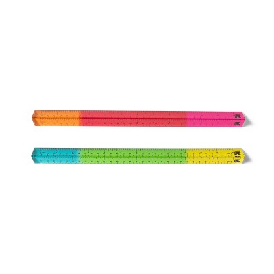 13" Acrylic Ruler Blue/Green/Yellow - up&up