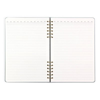 Altitude 160pg Ruled Journal 7.25"x10.5" Split Twin WireSeafoam Blue