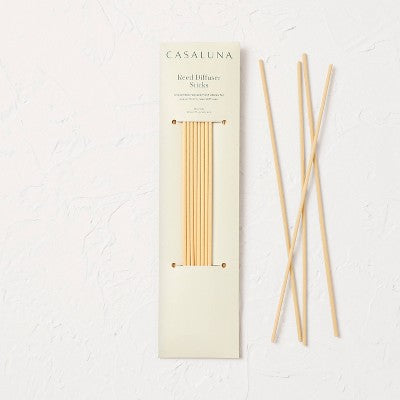 16ct Replacement Diffuser Reeds Tan - Casaluna: Unscented, PET Material, Therapy Device Accessory