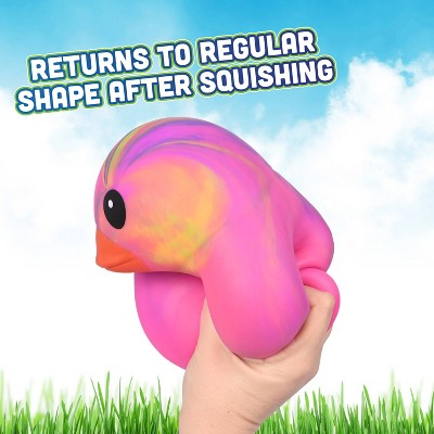 Sunny Days Jumbo Squeezy Ducks - Tie Dye Pink