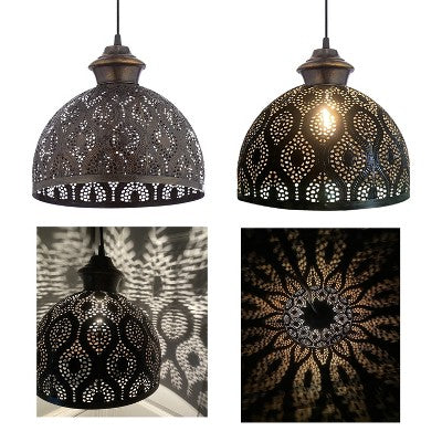 River of Goods 11" Merope Antique Bronze Metal Bowl Shade Pendant Ceiling Light: UL Listed, Adjustable Height