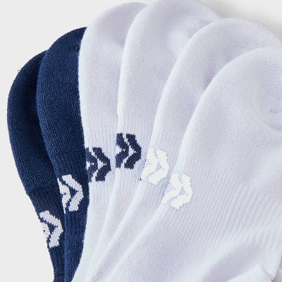 Men's Striped Tonal Varsity 3pk Crew Socks - All In Motion Navy 6-12
