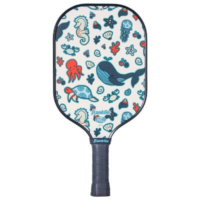 Franklin Sports Youth Paddle - Sea Creature Graphic: Fiberglass Construction Racquet