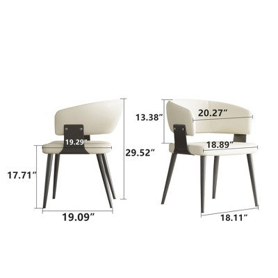 Luck Live 2 piece set, dining chairs with soft cushion seats, faux leather edge chairs (LOCAL PICKUP ONLY)