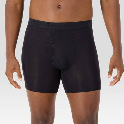 Hanes Originals Premium Men's SuperSoft Boxer Briefs 2pk - Black S