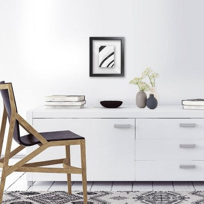 9"x11" Single Picture Float Frame Black - Threshold: Modern Wall Decor, MDF, Glass Pane