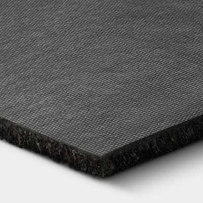 1'4"x2'4" Rectangle Outdoor Door Mat Fresh Black Ivory Leaf - Room Essentials (LOCAL PICKUP ONLY)