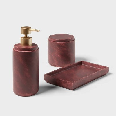 Luxe Faux Marble Soap Pump Wine - Threshold
