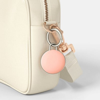 AirTag Silicone Holder - heyday Peach Orange: Carabiner Attachment