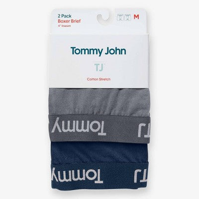 TJ | Tommy John Men's 4'' Boxer Briefs 2pk - Dress Blue/Turbulence S