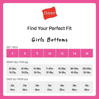 Hanes Girls' 12pk Butterfly and Dot Cotton Briefs - 14