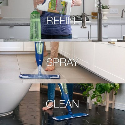 Bona Lemon Mint Cleaning Products Mop Refill Multi Surface All Purpose Floor Cleaner - 64oz