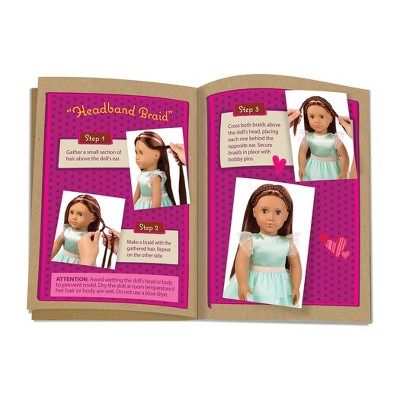 Our Generation Angelina 18" Hair Grow Doll with Hair Clips & Styling Book Accessories