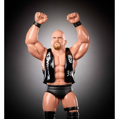LJN WWE Superstars "Stone Cold" Steve Austin Action Figure, 1980s Retro 8" Collectible Toy